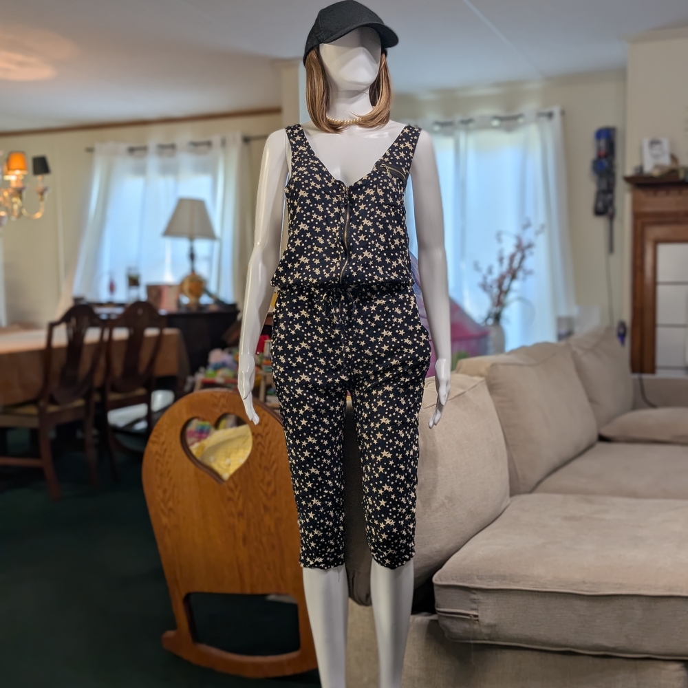 Floral Black Jumpsuit